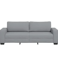 3-zitsbank 180 cm stof lichtgrijs
