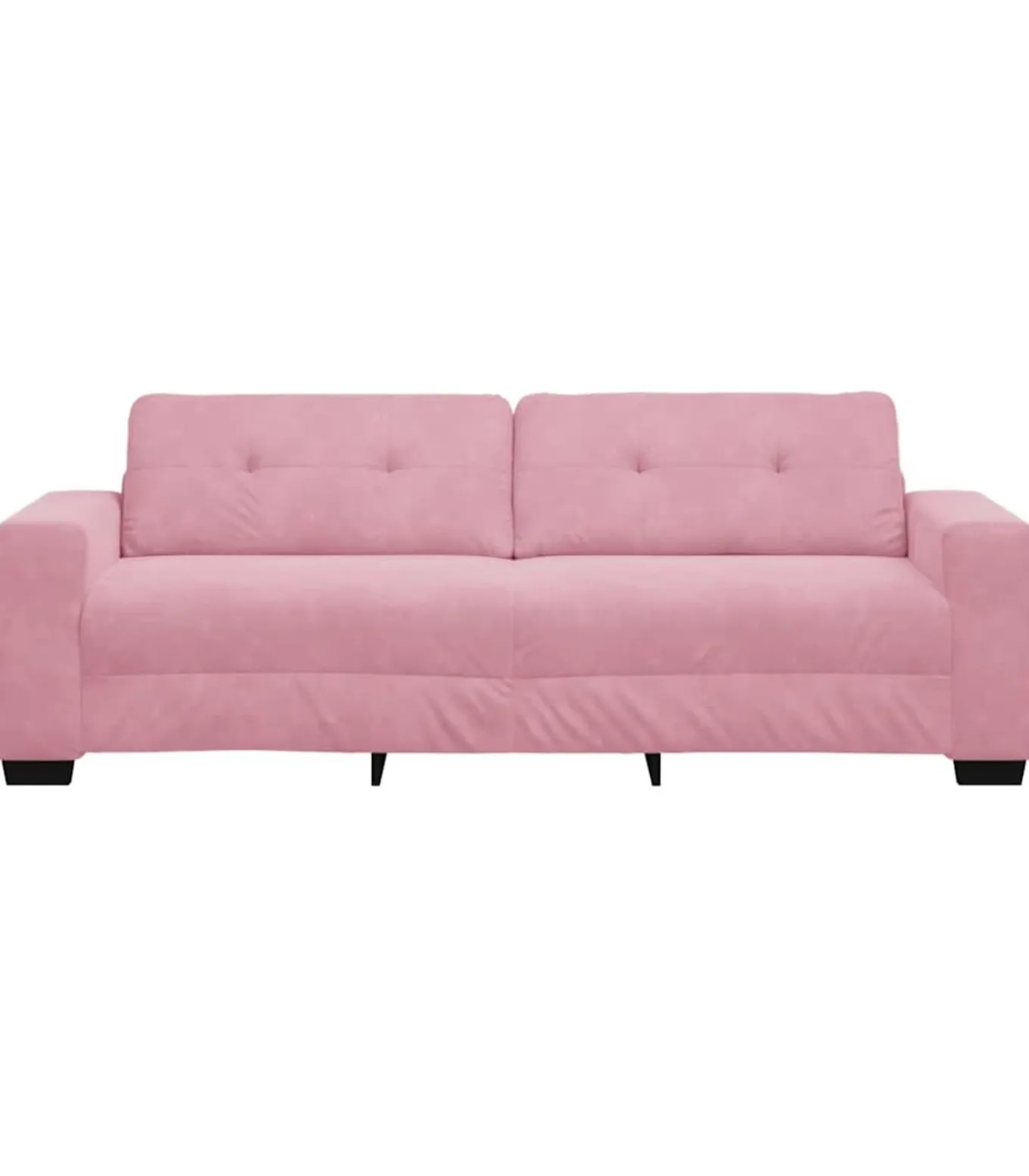 3-zitsbank roze 180 cm fluweel