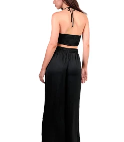 Zomerse satijnen top en broek Satinee Beach
