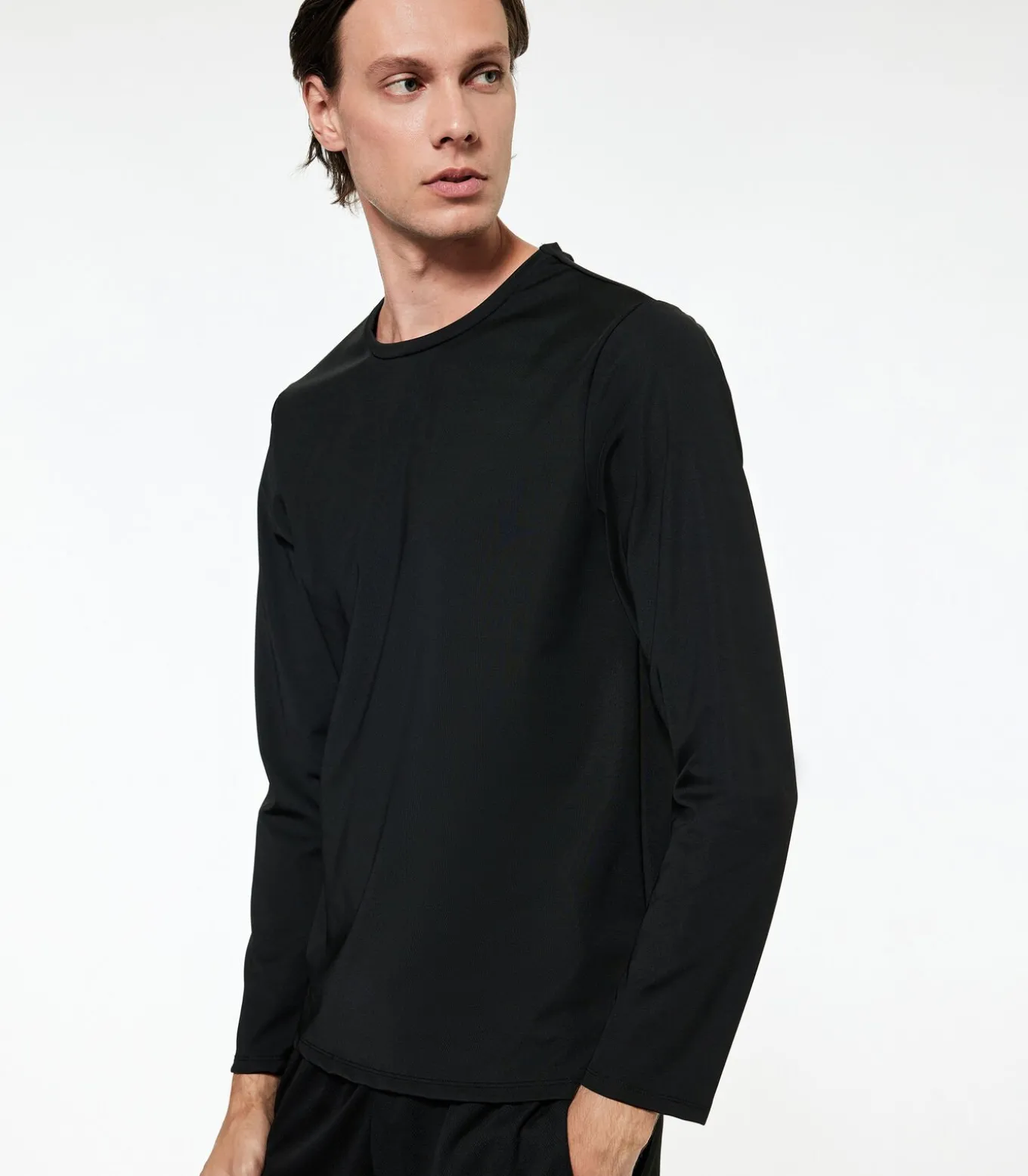 Zwart Herenshirt Lange Mouwen Regular Fit