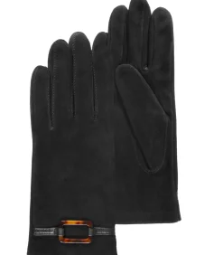 Zwart Suède Geitenleren Handschoenen voor dames