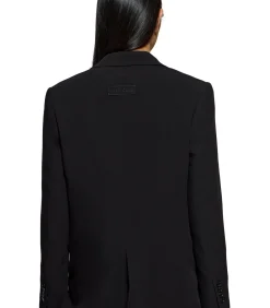 Zwarte blazer met knopen en Polo Club-details