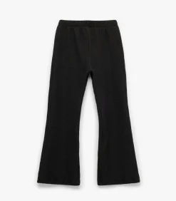 Zwarte Kinderbroek Flared Gestructureerd