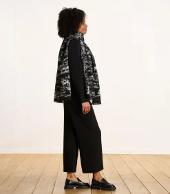 Zwarte sjaal met motief