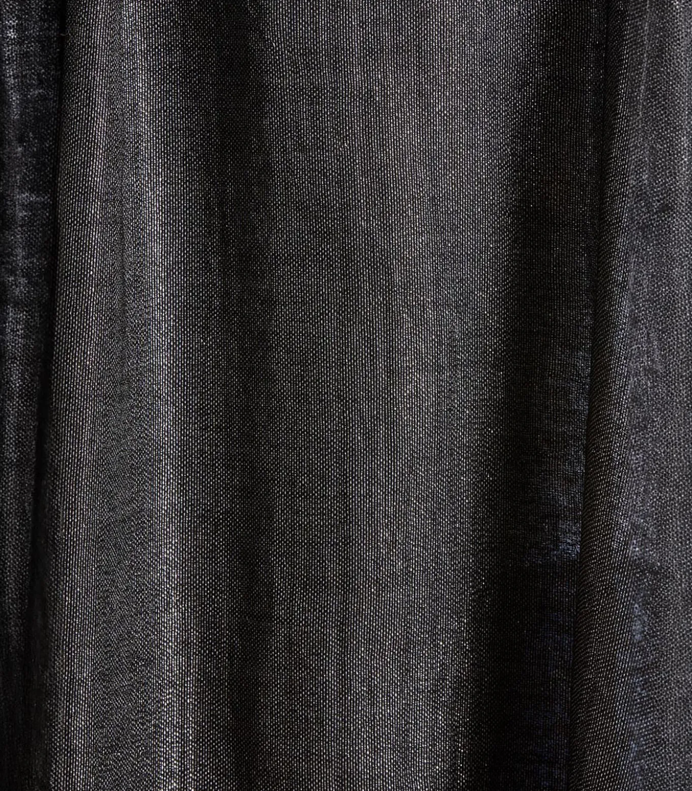 Zwarte sjaal van glanzende wol en katoen